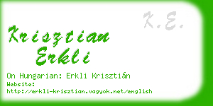 krisztian erkli business card