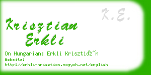 krisztian erkli business card